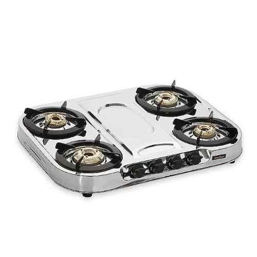 Sunflame Single Burner Stainless Steel Burner Gas Stove Manual Ignition  Silver