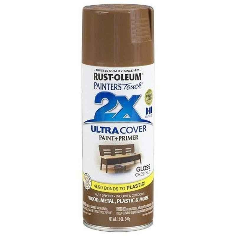 Rust-Oleum Painters Touch 12oz Chestnut Gloss 2X Ultra Cover Spray Paint, 249847