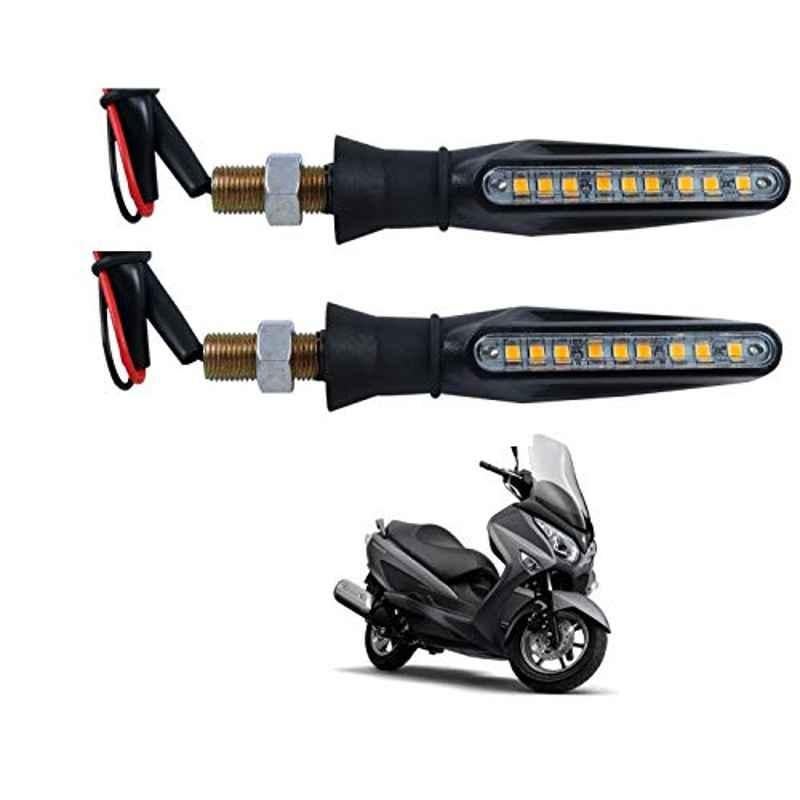 Kozdiko 4 Pcs Plastic Front & Rear Side Sleek Yellow Bike Indicator Set for Suzuki Burgman Street