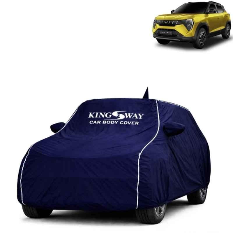 Kingsway Super Waterproof All Weather Protection Polypropylene Blue Car Cover for Mahindra XUV 3XO 2024 Onwards with Mirror & Antenna Pockets