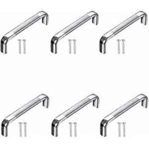 Galaxy 8 inch Stainless Steel Silver Cabinet Handle, (Pack of 6)