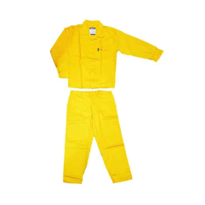 Nomadic NMPCSP-YEL Yellow 190 GSM Twill Basic Jacket & Trouser Set, Size: Medium