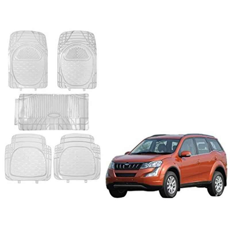 Kozdiko 5 Pcs 6205 Rubber & PVC Clear Car Foot Mat Set for Mahindra XUV 500
