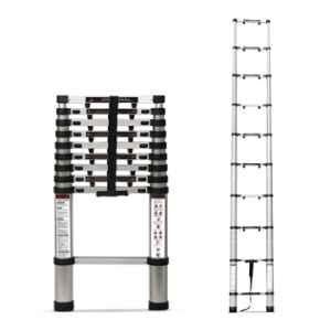 Corvids 10 Step 12.5ft Aluminium Foldable Telescopic Ladder, CALT-FP38
