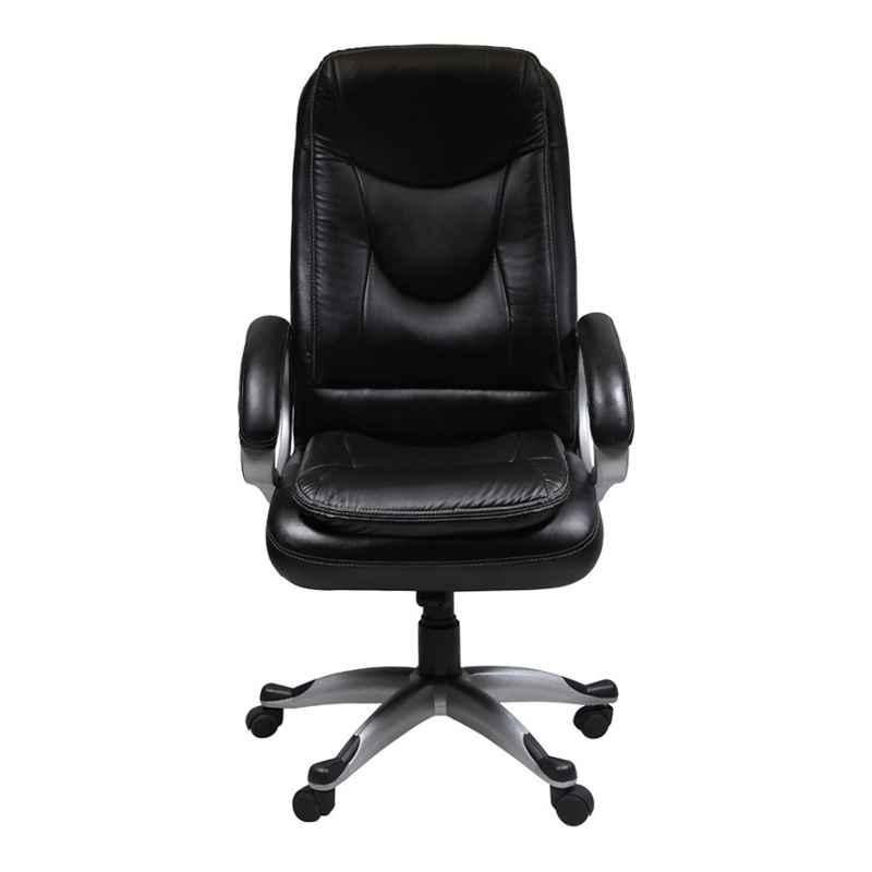 Chair Garage PU Leatherette Black Adjustable Height Office Chair with Back Support, CG145 (Pack of 2)