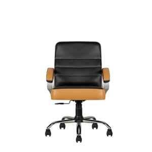 CELLBELL C99 Apex Leatherette Medium Back Black & Tan Ergonomic Chair