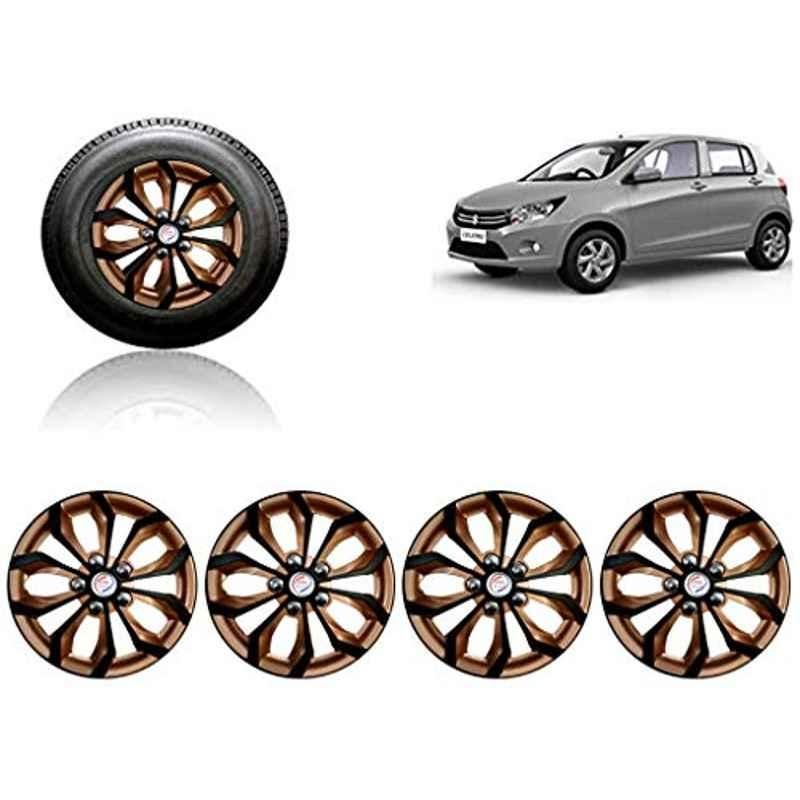 Auto Pearl 4 Pcs 13 inch ABS Black & Copper Car Wheel Cover Set for Maruti Suzuki Celerio LXI