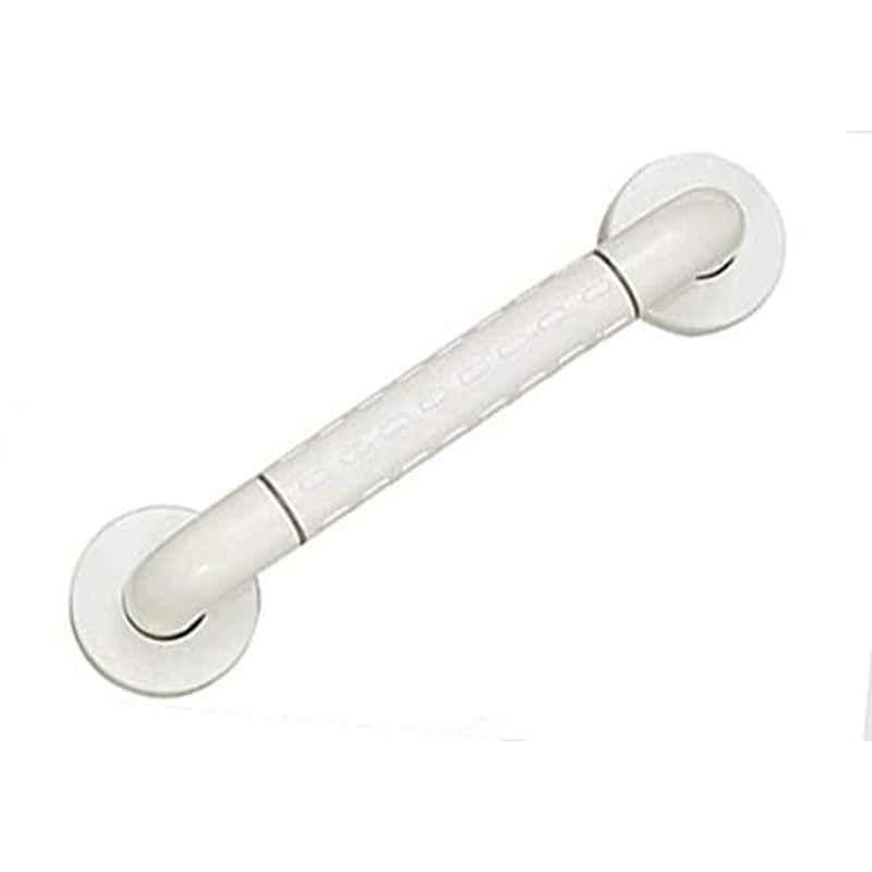 Aquieen 9 inch ABS & Stainless Steel White Anti-Slip Anti-Bacterial Grab Bar with Installation Kit