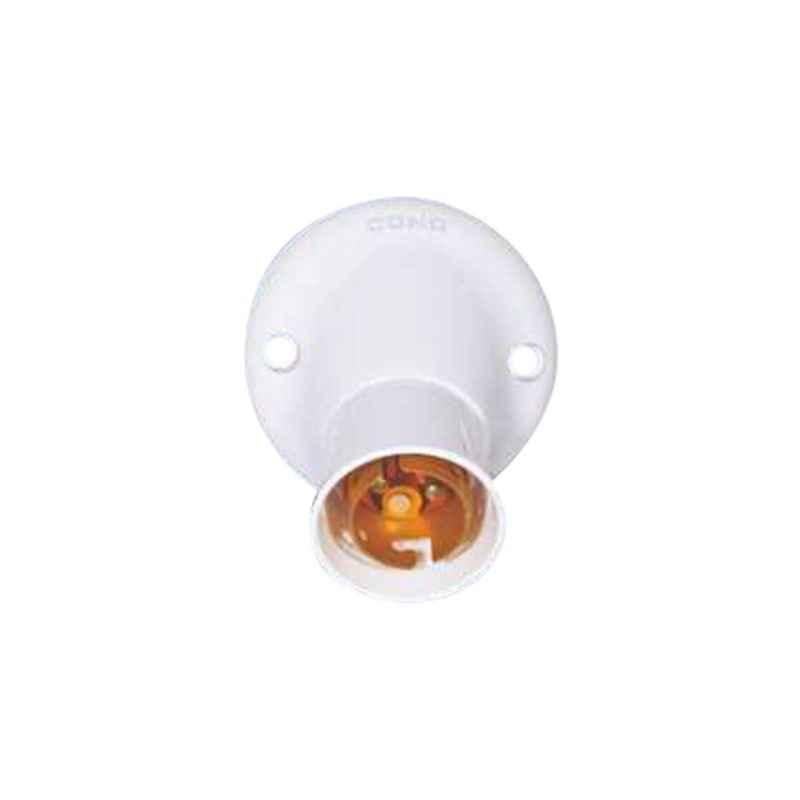 Cona Polycarbonate White Angle Bulb Holder, 2201 (Pack of 20)