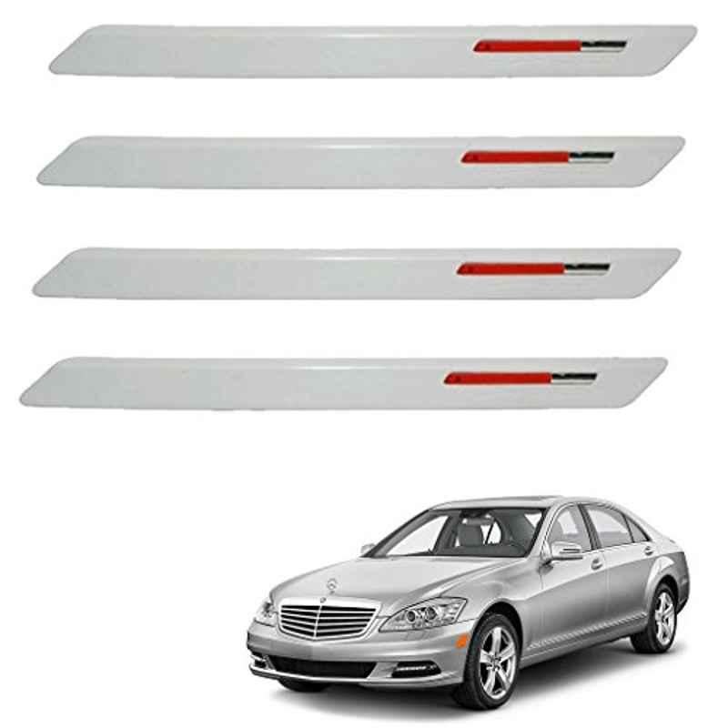 Kozdiko White & Red Designer Car Bumper Protector for Mercedes Benz S-Class