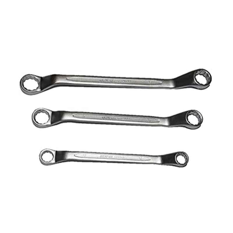 Denfos 24x26 mm 12 Point Box Ring Spanner Double Offset Ring Wrench