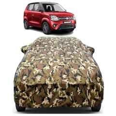 Aarex Auto Polyester Jungle 100% Waterproof Car Body Cover with Mirror Pocket, Triple Stitched, Heat Resistant & UV Protection for Maruti Suzuki Wagon R (1999-2024) Model, WR-Jungle