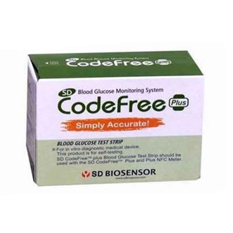 SD Codefree 50 Pcs Blood Glucose Test Strips & Lancing Device Combo