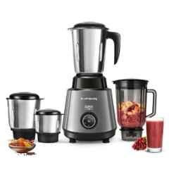 Longway Super Pro 750W ABS Plastic Silver & Black Juicer Mixer Grinder with 4 Stainless Steel Jars & 2 Years Warranty