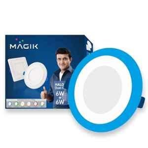 Magik Halo 6+6W 6500K Cool White & Blue Dual Colour LED Panel Light, PCHA06CB4165