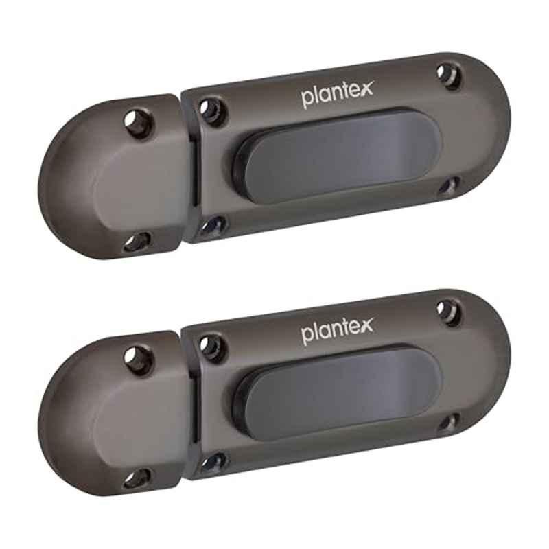 Plantex Zinc Satin Black Door Baby Latch Lock for Home & Office, SH-88 (Pack of 2)