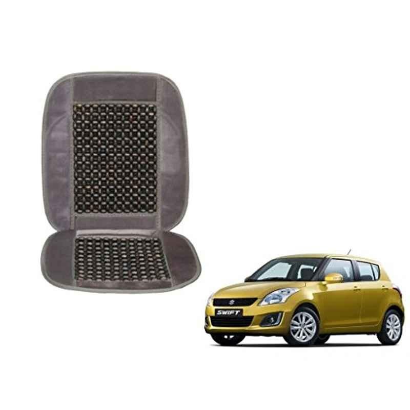 Kozdiko Wooden Beads Car Seat Cushion with Velvet Border for Maruti Swift