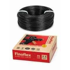Finoflex 2.5 Sqmm Black CCS FR PVC Insulated Single Core Electric Wire, Length: 70 m