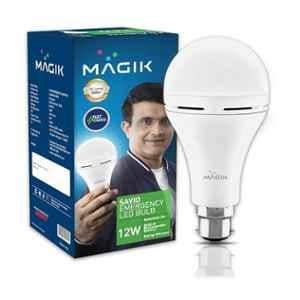 Magik Savio 12W 6500K B22 Cool White Emergency LED Bulb, LUSV012C1893