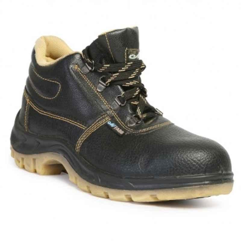 Meddo Aura Fabb Steel Toe Black Work Safety Shoes, Size: 6