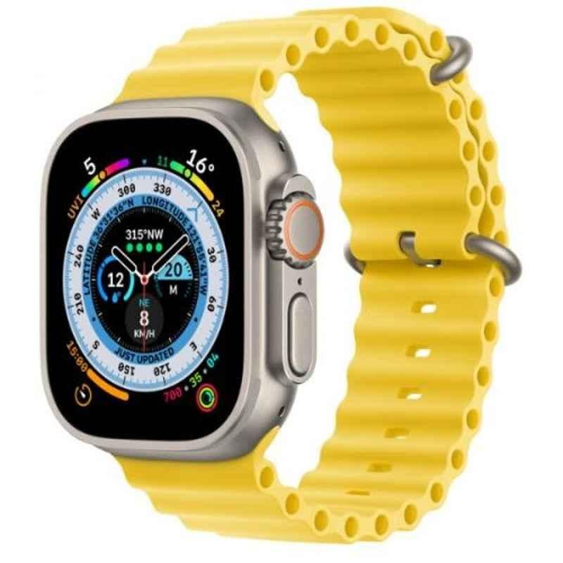 Apple Ultra 49mm Titanium Case GPS + Cellular Watch with Yellow Ocean Loop, MNHG3-UL-CE