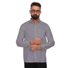 Club Twenty One Workwear Oxfort Pro Cotton Grey Safety Shirt, 5014, Size: M