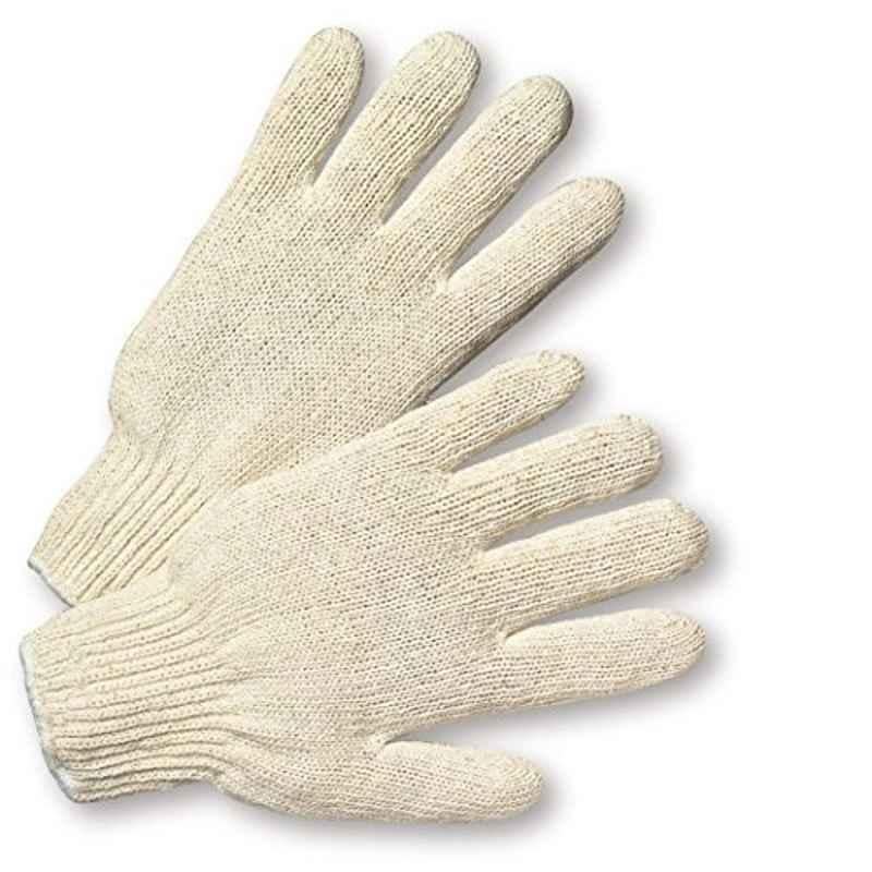 10 inch Cotton Polyester White Hand Gloves (Pairs of 12)