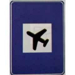 Ladwa Aluminium Blue & White Airport Informative Retro Reflective Road Signage, LSI-IMBSB-AI