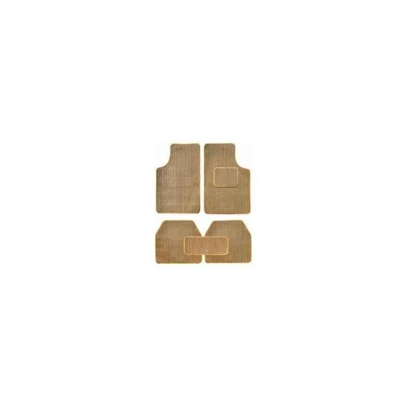 Oscar 5 Pieces Beige Carpet Car Mats Set for Honda City ZX (2005-2008)