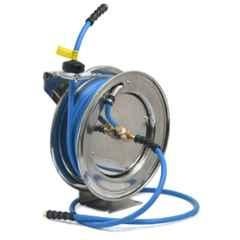 Zephyr 10mm 15m Rubber & 304 Stainless Steel Blue Auto Retractable Air Hose Reel, ZAR1015SS