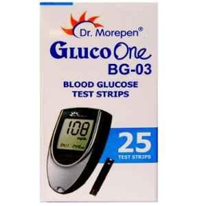 Dr Morepen Dr. Morepen Gluco One BG-03 25Pcs Blood Glucose Test Strip Set