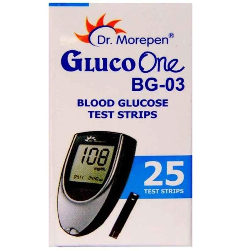 Dr. Morepen Gluco One BG-03 25Pcs Blood Glucose Test Strip Set