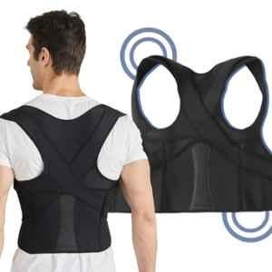 HealthSense PC-860 Posture Corrector with Back Support Belt for Men, Size: M