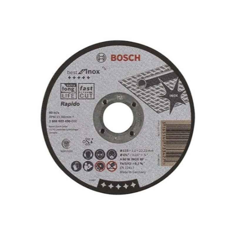 Bosch 115mm Grey Inox Cutting Disc, 2608603490