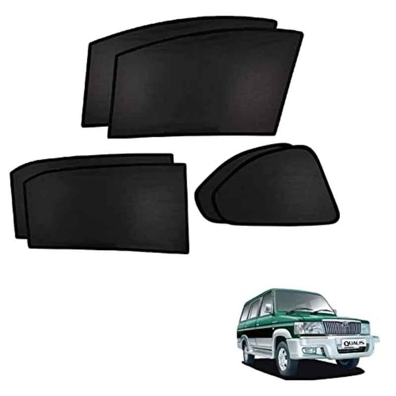 Kozdiko 4 Pcs Custom Fit Non Magnetic Curtains Mesh Car Sun Shade Set for Toyota Qualis