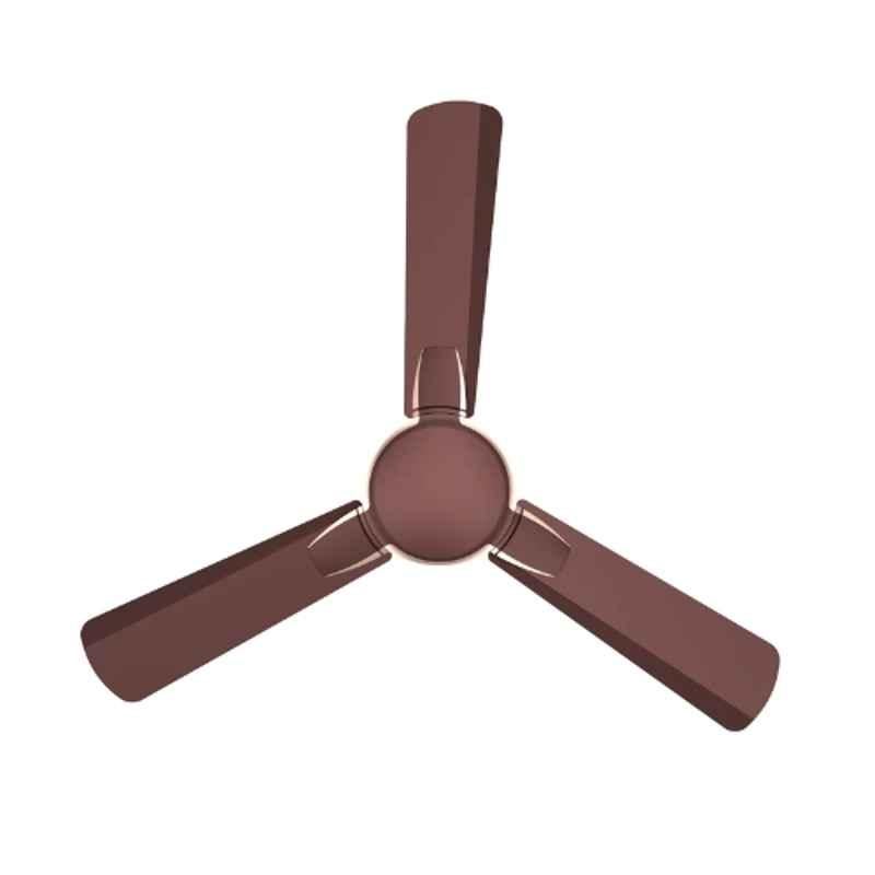 Voltas Flo Series Rimflo 35W 350rpm Brown 5 Star 3 Blade BLDC Ceiling Fan with Remote & 2 Years Warranty, 1200MBRBON, Sweep: 1200 mm