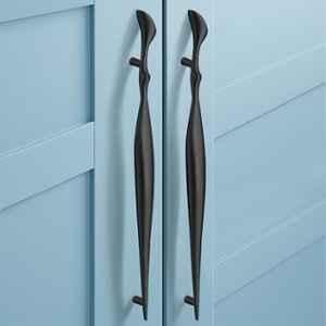 Plantex 288mm Zinc Black Matte Finish Pull Cabinet Handle for Home & Office, APS-DTC-9136-BLK-288MM-PK-2 (Pack of 2)