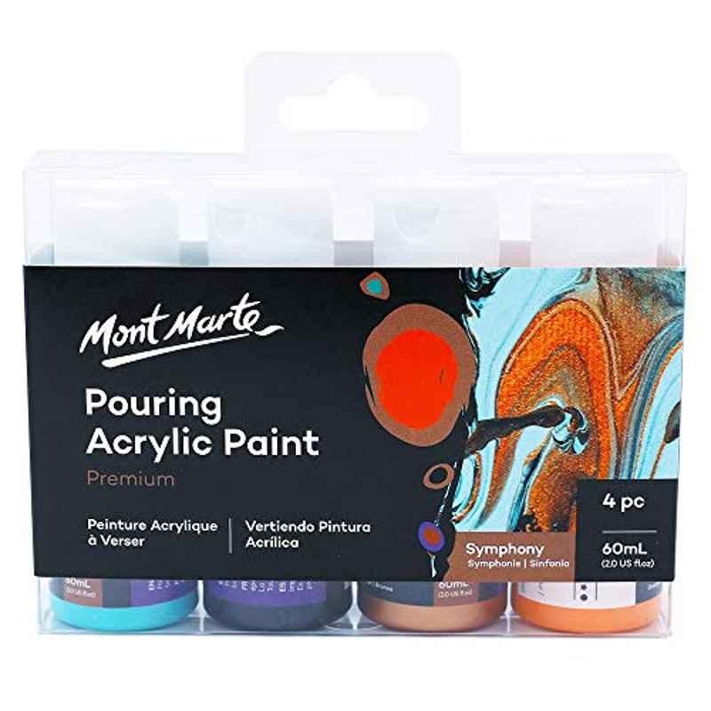 Mont Marte 4 Pcs 60ml Symphony Pouring Acrylic Paint Set