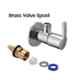 ZAP Prime Brass Chrome Finish Angle Cock Valve for Bathroom & Kitchen with Wall Flange (Pack of 2)