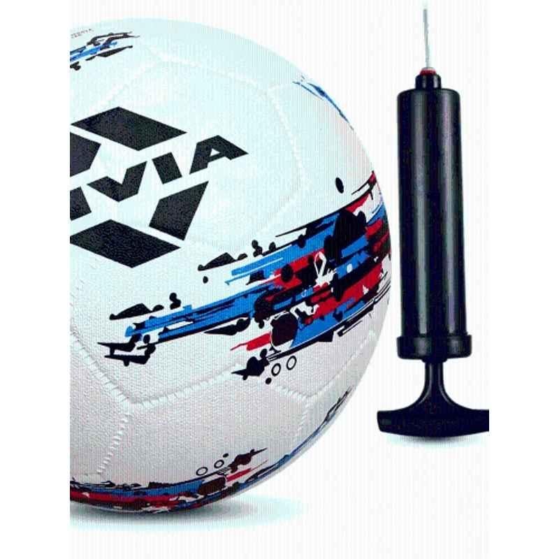 Nivia Storm White & Black Pump Football, Size: 5