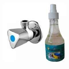 Fastgear Triangle Stainless Steel Silver Chrome Finish Bathroom Faucet Set, FG2255