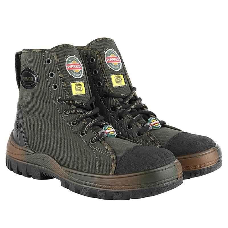 Liberty Warrior Jungle King Leather Soft Toe Olive Work Safety Boots, LB-JK-OG, Size: 10