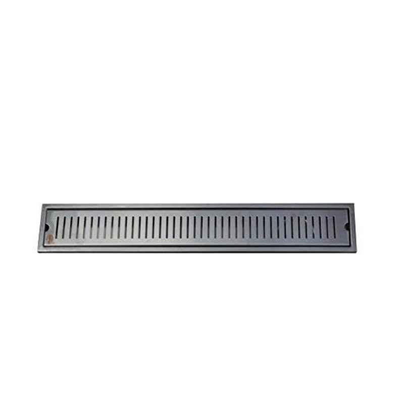 Aquieen 24x4 inch Stainless Steel Shower Water Floor Drainer Grating with Anti Cockroach Trap