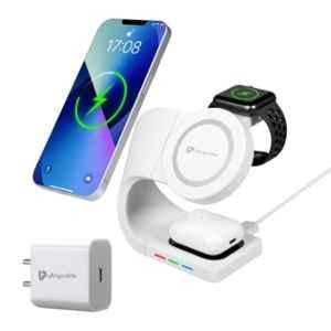 UltraProlink Vylis Curve 20 20W White Magnetic Mag-Safe 4 in 1 Wireless Charger, UM1006ZW