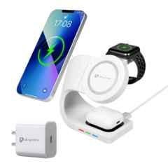 UltraProlink Vylis Curve 20 20W White Magnetic Mag-Safe 4 in 1 Wireless Charger, UM1006ZW