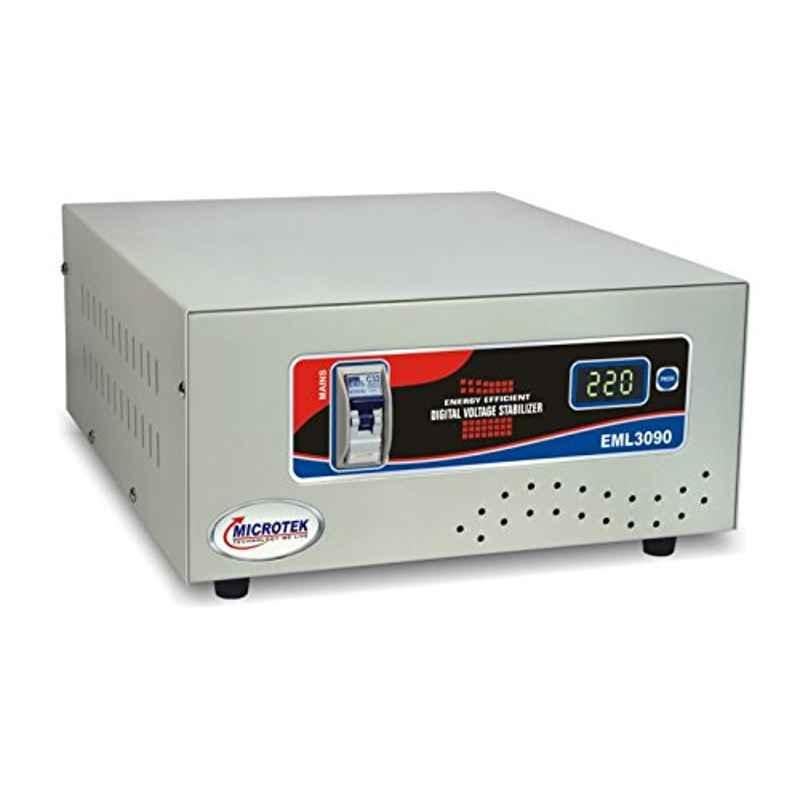 Microtek EML 3090+ 3kVA 90-300V Mainline Digital Voltage Stabilizer with 2 Years Warranty, 899-140-3090