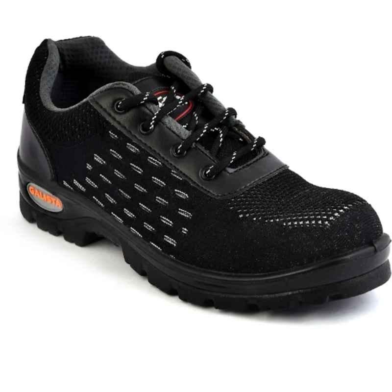 Galista Gravity PVC Steel Toe Low Ankle Black Safety Shoes, Size: 8