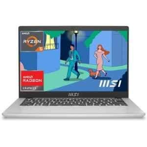 MSI C7M-063IN Modern 14 Urban Silver Thin & Light Laptop with AMD Ryzen 5 Hexa Core 7530U/8GB/512GB SSD/Windows 11 Home & 14 inch Display, 9S7-14JK11-063