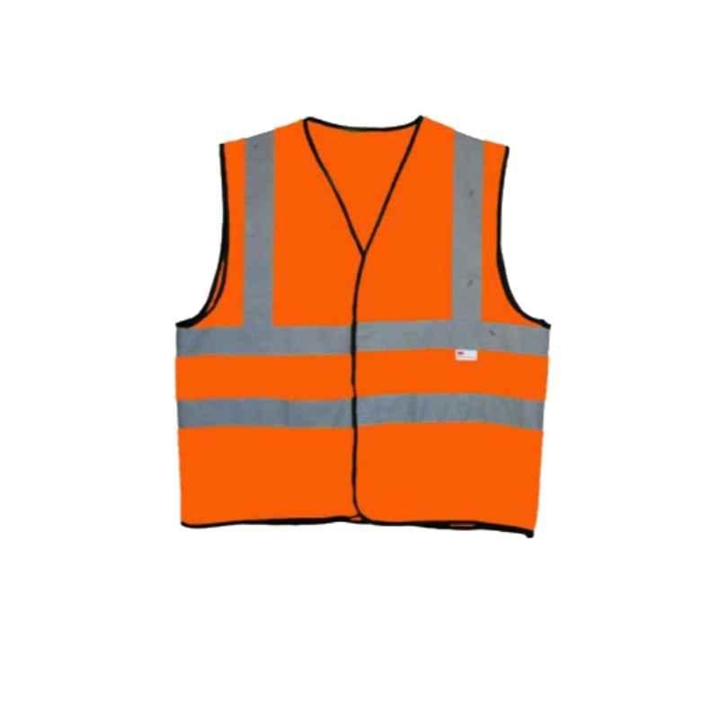 3M Orange Polyester Reflective Safety Vest, 2925/OR, Size: Medium