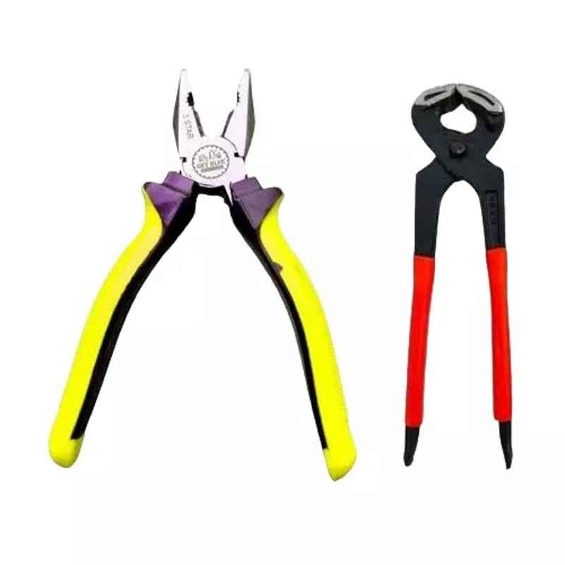 Sky Blue 8 inch Stainless Steel Lineman Plier, SBE365 (Pack of 2)